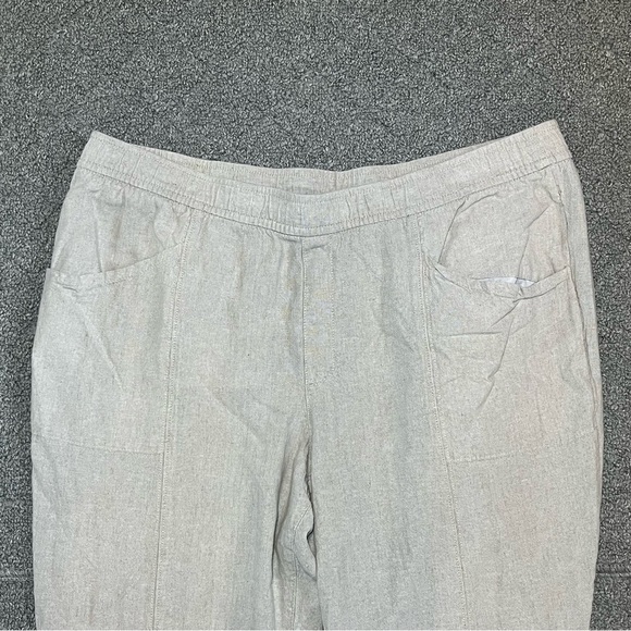 Old Navy Linen Blend Joggers Pants Mens Size XXL Beige Lightweight Drawstring - Picture 2 of 12